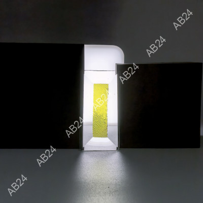 Бевелс AV221 дихроичный прямоугольник 76 х 38 мм желтая шиншилла