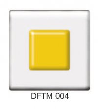 Фьюзинг квадрат DFTM 004 прозрачного темно-желтого цвета, 6 см