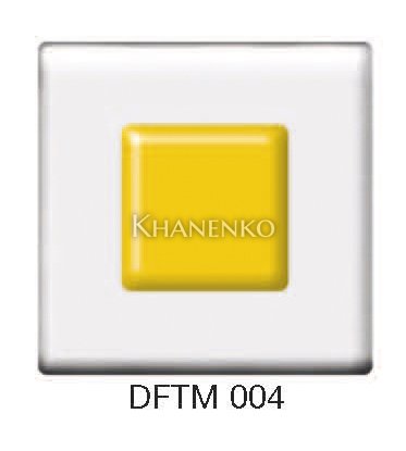 Фьюзинг квадрат DFTM 004 прозрачного темно-желтого цвета, 6 см
