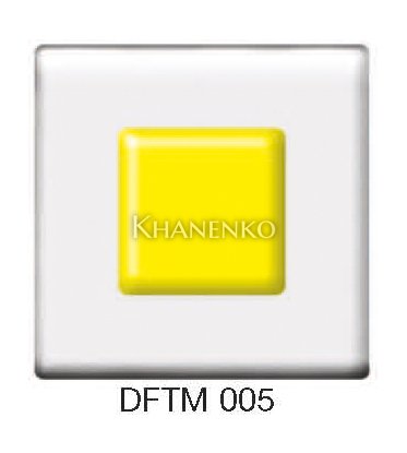 Фьюзинг квадрат DFTM 005 прозрачного ярко-желтого цвета, 6 см