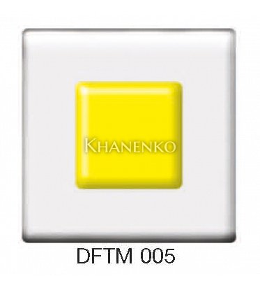 Фьюзинг квадрат DFTM 005 прозрачного ярко-желтого цвета, 6 см 