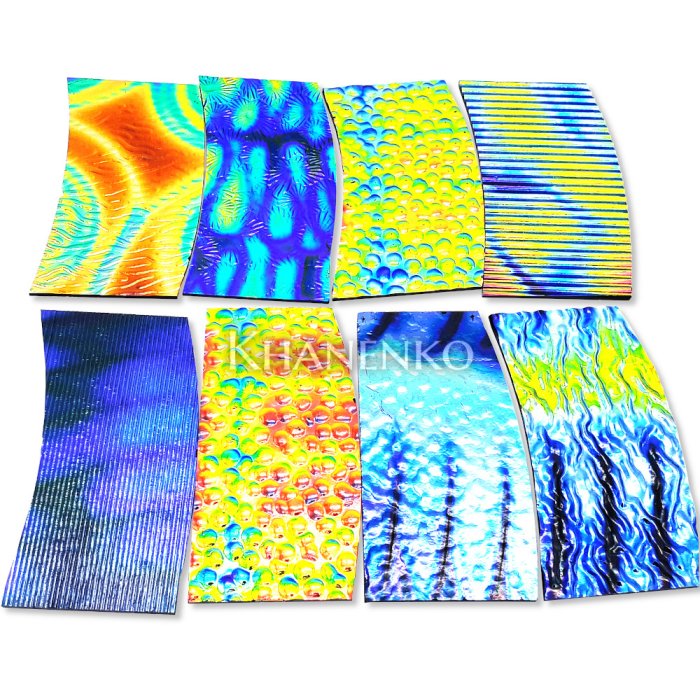 Дихроичное стекло для фьюзинга Wissmach Dichroic 96 COE черная подложка, набор 226 г