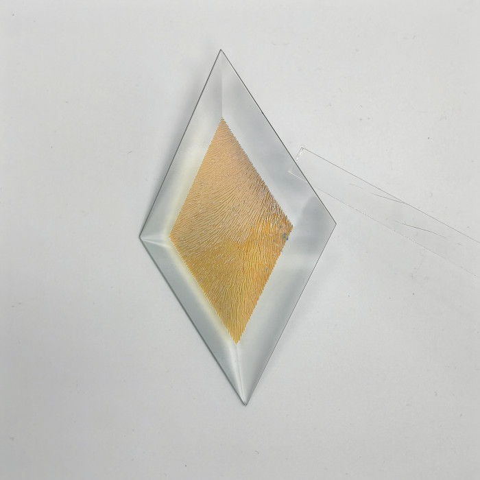 Бевелс AV17 дихроичный ромб 76 х 127 мм желтая шиншилла