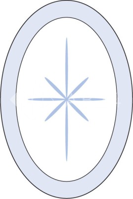 Бевелс AV103 овал с алмазной гравировкой 102 х 152 мм