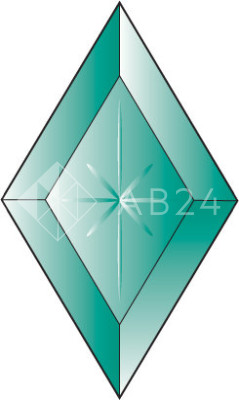 Бевелс AV274 ромб зеленый 76 х 127 мм