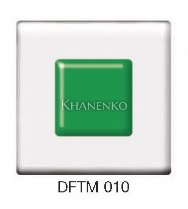 Фьюзинг квадрат DFTM 010 прозрачного темно-зеленого цвета, 6 см