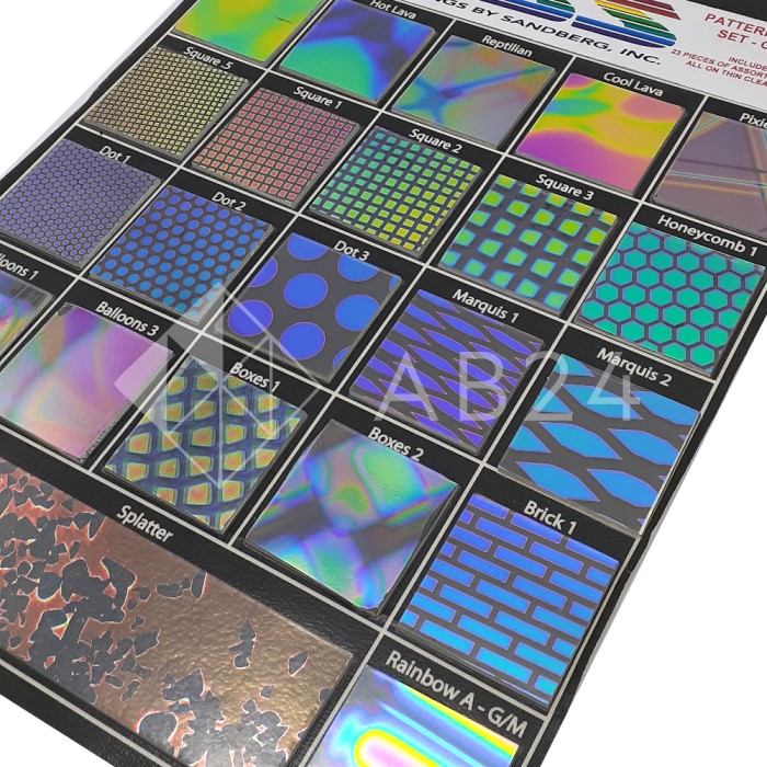 Набор дихроичного стекла для фьюзинга CBS Dichroic System 96, Clear, 23 шт