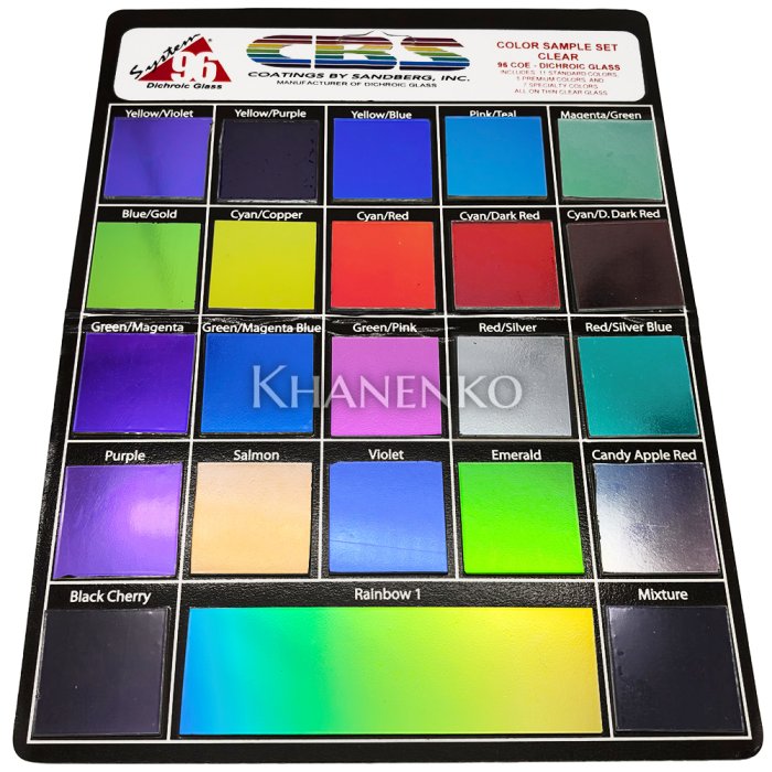 Набор стекла для фьюзинга CBS Dichroic System 96, Clear, 23 шт