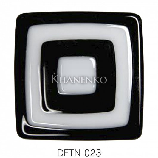 Фьюзинг квадрат DFTN 023 черно-белого цвета, 6 см