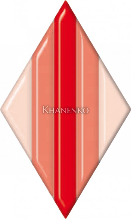 Фьюзинг ромб DFTO 001 красно-розового цвета, 7,6 см х 12,7 см