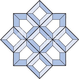 Бевелс AV109 фрамужный (9 элементов) 161 х 161 мм