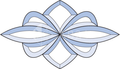 Бевелс AV192 фрамужный (8 элементов) 231 х 140 мм