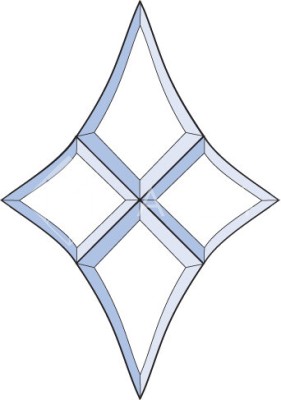 Бевелс AV193 дверной (4 элемента) 230 х 330 мм