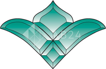 Бевелс AV280 зеленый (4 элемента) 216 х 140 мм