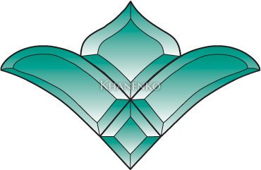 Бевелс AV280 зеленый (4 элемента) 216 х 140 мм