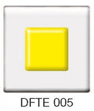 Фьюзинг квадрат DFTE 005 прозрачного ярко-желтого цвета, 4 см