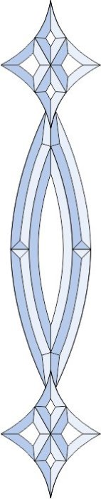 Бевелс AV374 (13 элементов) 136 х 680 мм