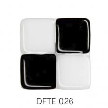Фьюзинг квадрат DFTE 026 бело-черного цвета, 4 см