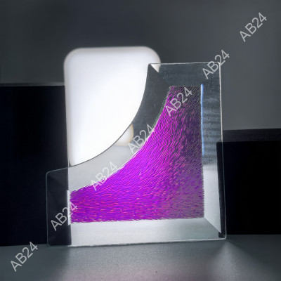 Бевелс AV225 дихроичный угловой 93 х 93 х 38 мм красная шиншилла