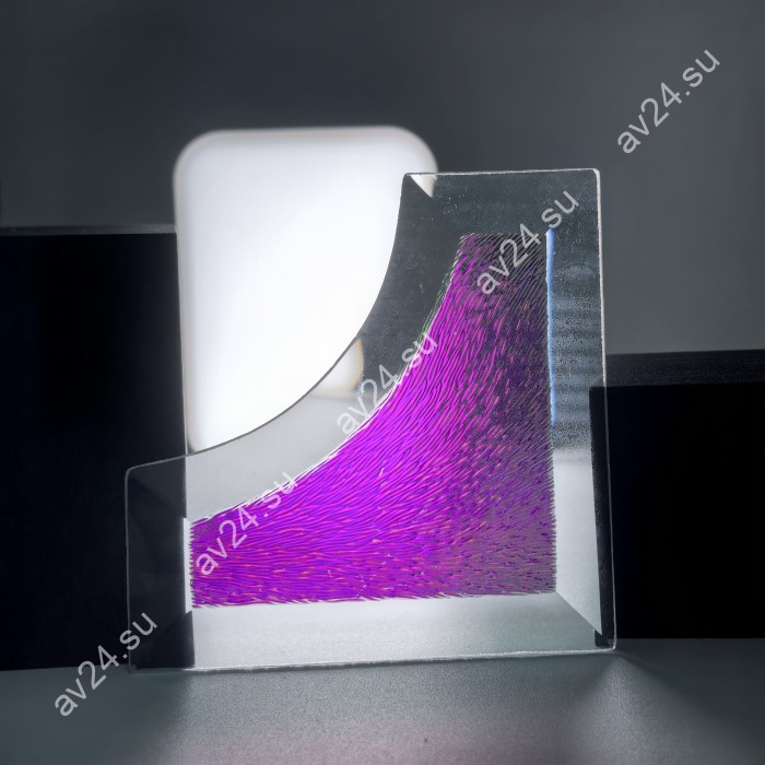 Бевелс AV225 дихроичный угловой 93 х 93 х 38 мм красная шиншилла