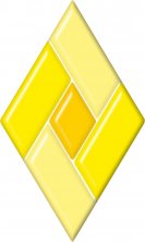 Фьюзинг ромб DFTP 004 желтого цвета, 7,6 см х 12,7 см