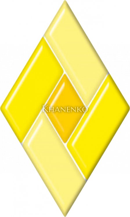 Фьюзинг ромб DFTP 004 желтого цвета, 7,6 см х 12,7 см