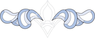 Бевелс AV197 фрамужный (8 элементов) 424 х 171 мм