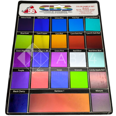 Набор дихроичного стекла для фьюзинга CBS Dichroic System 96, Black, 1 гориз.полоска