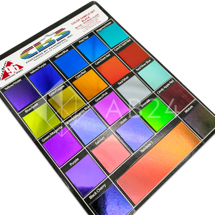 Набор дихроичного стекла для фьюзинга CBS Dichroic System 96, Black, 1 гориз.полоска