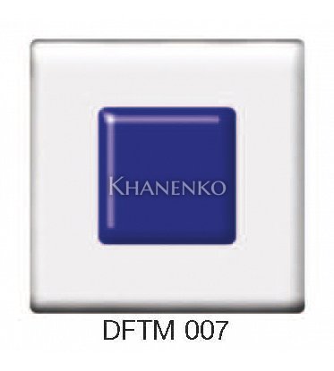 Фьюзинг квадрат DFTM 007 прозрачно-синего цвета, 6 см