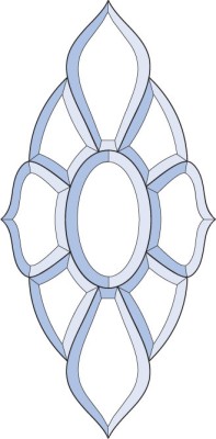 Бевелс AV200 дверной (9 элементов) 223 х 455 мм