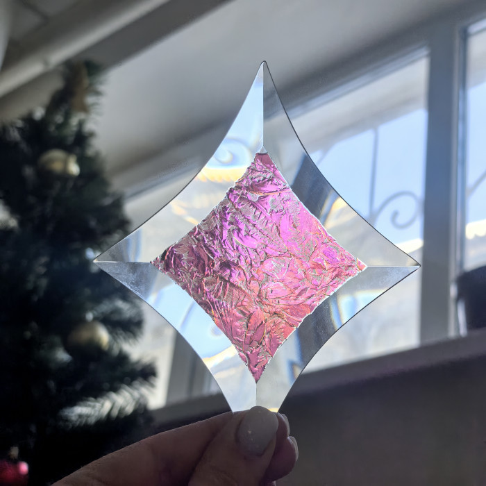 Бевелс AV155 дихроичная звезда 111 х 137 мм, красный мороз