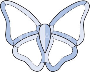 Бевелс AV119 Бабочка (5 элементов) 158 х 127 мм