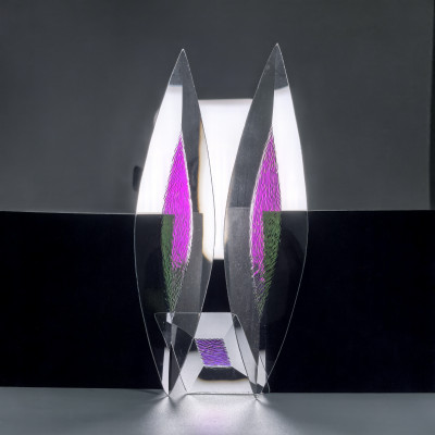 Бевелс AV305 дихроичный (3 элемента) 43 х 394 мм красная шиншилла