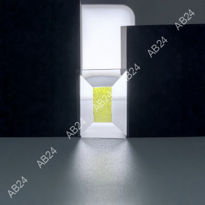 Бевелс AV220 дихроичный прямоугольник 51 х 38 мм желтая шиншилла