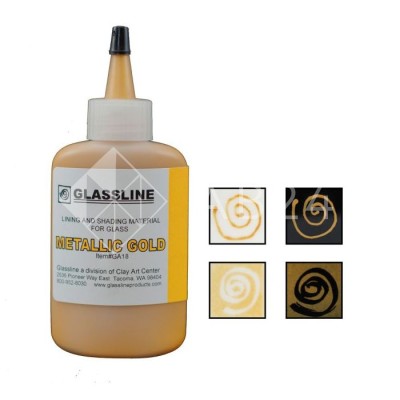 Краска для фьюзинга GlassLine, золотой металлик (GOLD METALLIC) 56 г