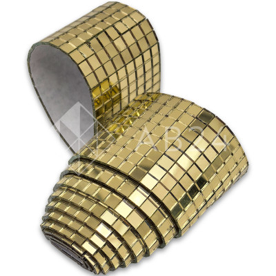 AV405: Зеркальная мозаика, лента самоклеющаяся, длина 1 м, золото