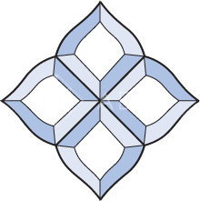 Бевелс AV294 (4 элемента) 128 х 128 мм