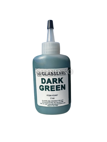 Краска для фьюзинга GlassLine, темно-зеленая (DARK GREEN) 56 г