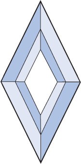 Бевелс AV124 ромб 52 х 104 мм