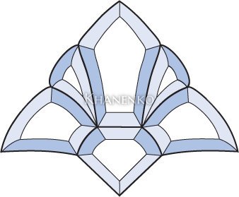 Бевелс AV39 фрамужный (6 элементов) 197 х 162 мм