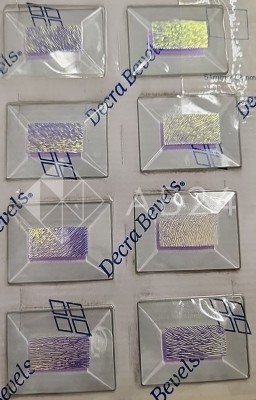 Бевелс AV220 дихроичный прямоугольник 51 х 38 мм, голубая шиншилла