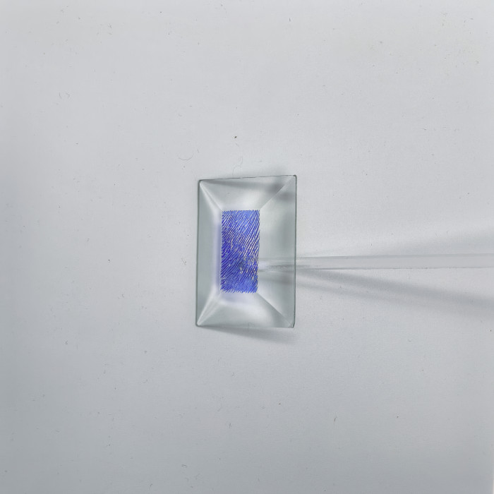 Бевелс AV220 дихроичный прямоугольник 51 х 38 мм, голубая шиншилла