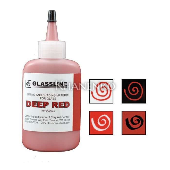 Краска для фьюзинга GlassLine красный насыщенный (DEEP RED) 56 г