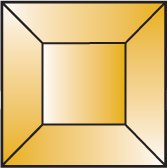 Бевелс AV208 квадрат бронзовый 38 х 38 мм
