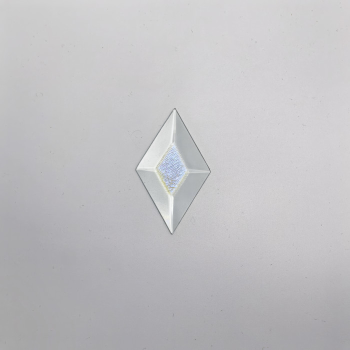 Бевелс AV131 дихроичный ромб 38 х 64 мм желтая шиншилла