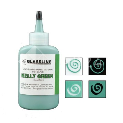 Краска для фьюзинга GlassLine, зеленый (KELLY GREEN) 56 г