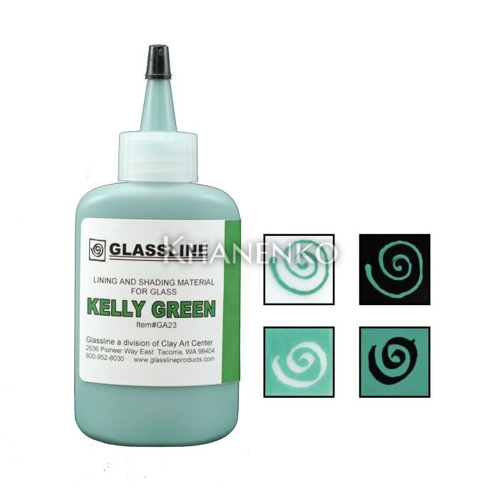 Краска для фьюзинга GlassLine, зеленый (KELLY GREEN) 56 г