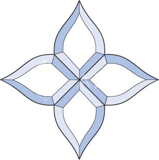 Бевелс AV297 (4 элемента) 222 х 222 мм