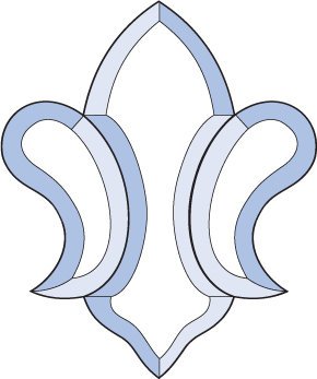 Бевелс AV40 дверной (3 элемента) 196 х 235 мм